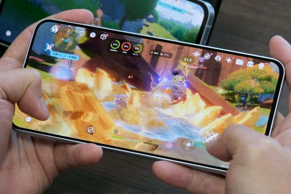 Galaxy A57 5G 原神をプレイ