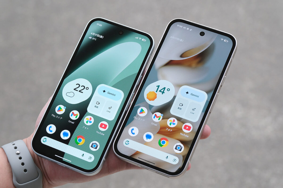 Pixel 10a ↔︎ Pixel 9a ベゼル幅比較
