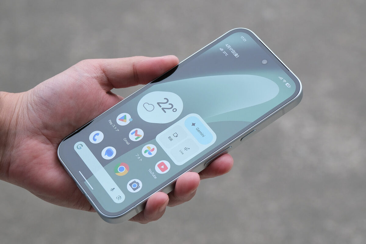 Pixel 10a ディスプレイ側