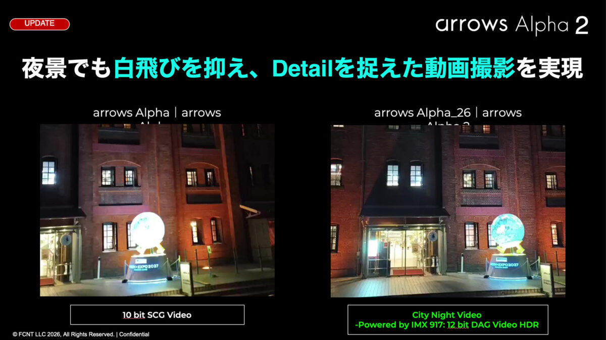 arrows Alpha2のカメラ