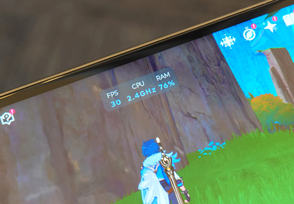 arrows We3のゲーム中のFPS・CPU・メモリ表示