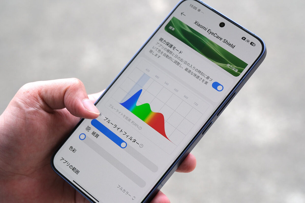 Xiaomi 17T Pro 視力保護モード