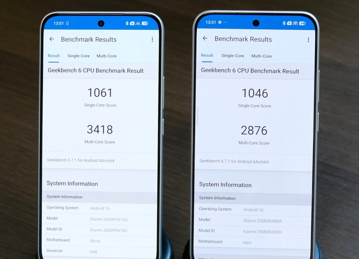 Geekbench 6 CPUスコア比較