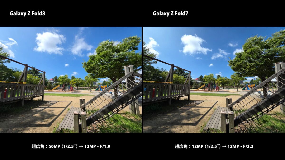 Galaxy Z Fold8 Galaxy Z Fold7 カメラ比較 超広角
