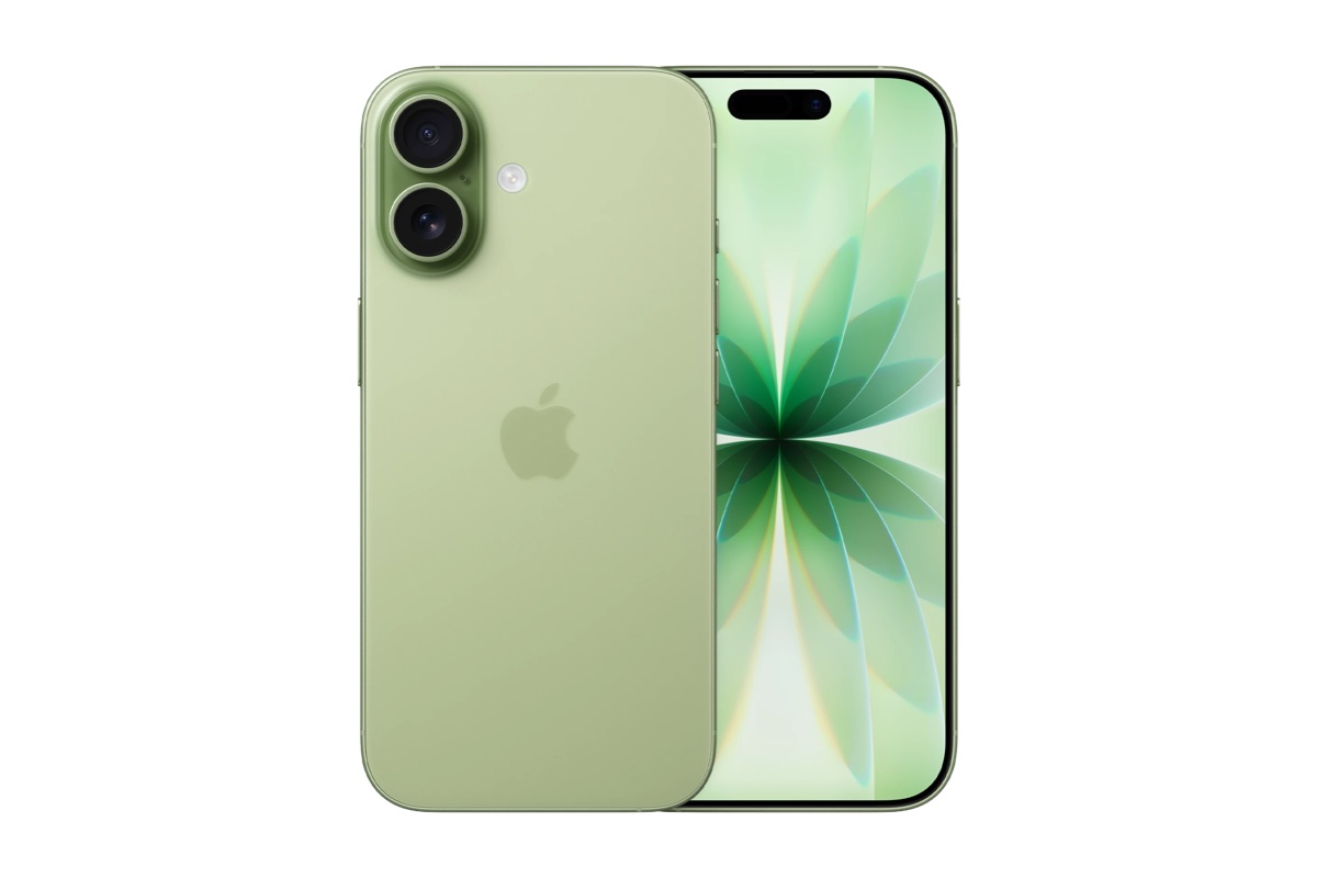 iPhone 17 セージの前面と背面