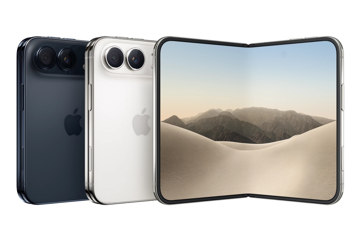 iPhone Duo ナイトスカイとスターホワイトの背面と開いた状態