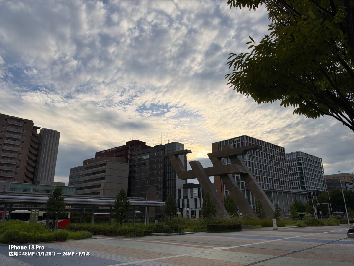 作例 駅前 夕景