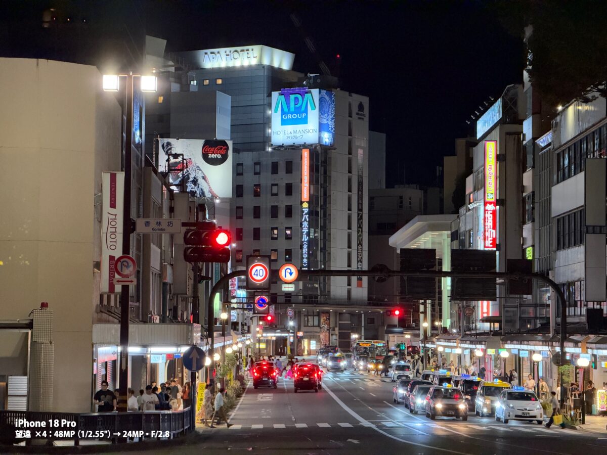 作例 夜の通り