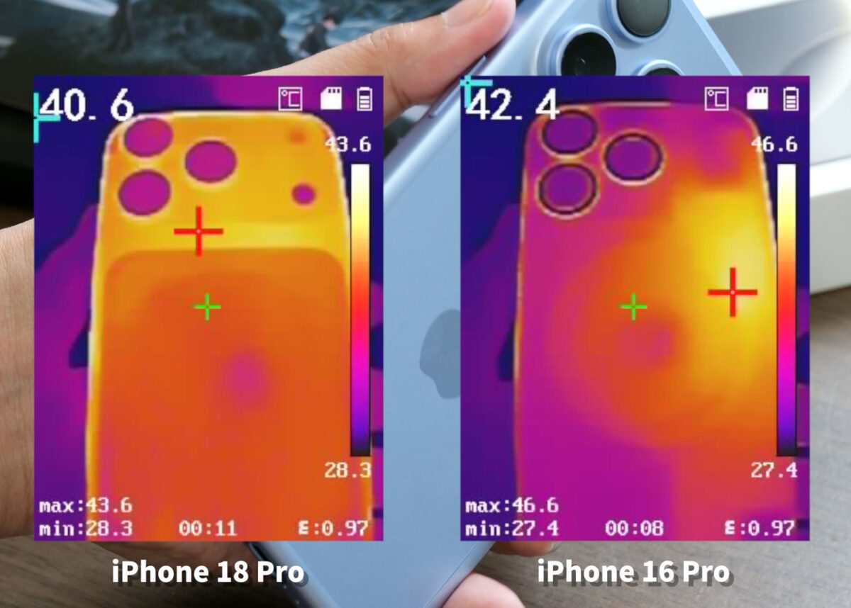 iPhone 18 Pro 端末発熱 背面 比較