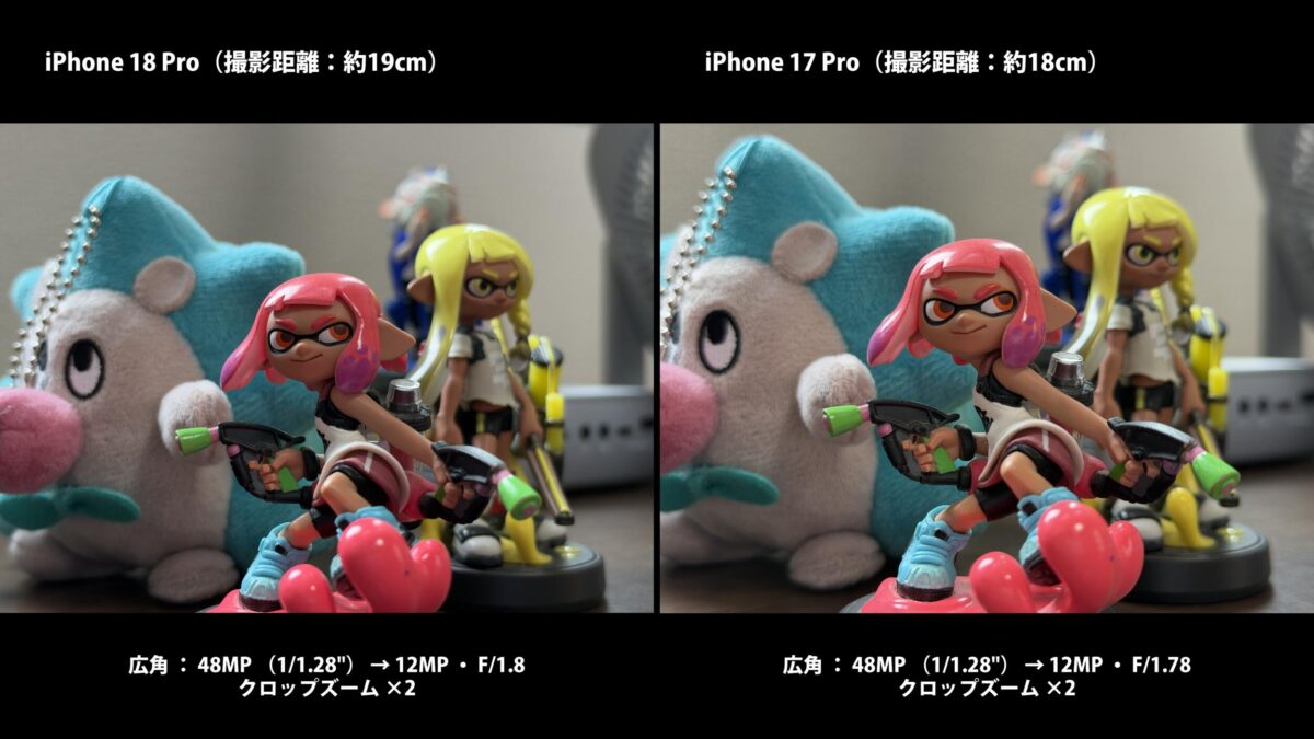 iPhone 18 Pro 作例 広角 最短撮影距離 比較