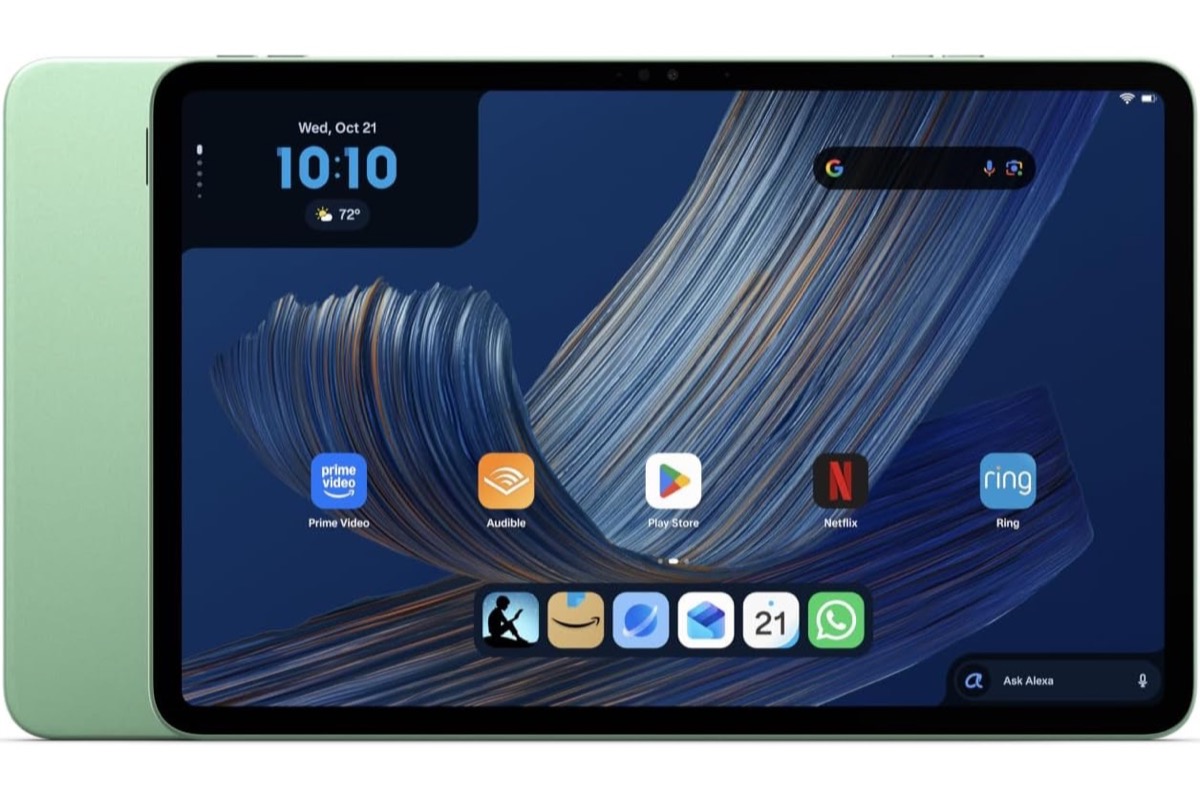 Amazon Alexa Tablet 11 マッチャの正面と背面