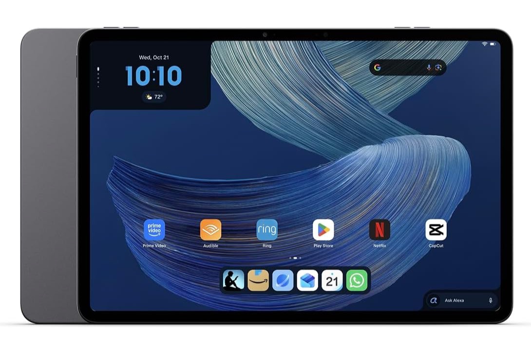 Amazon Alexa Tablet 12 Pro グラファイトの正面と背面