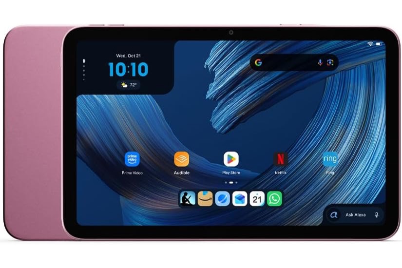 Amazon Alexa Tablet 8 ロゼットの正面と背面