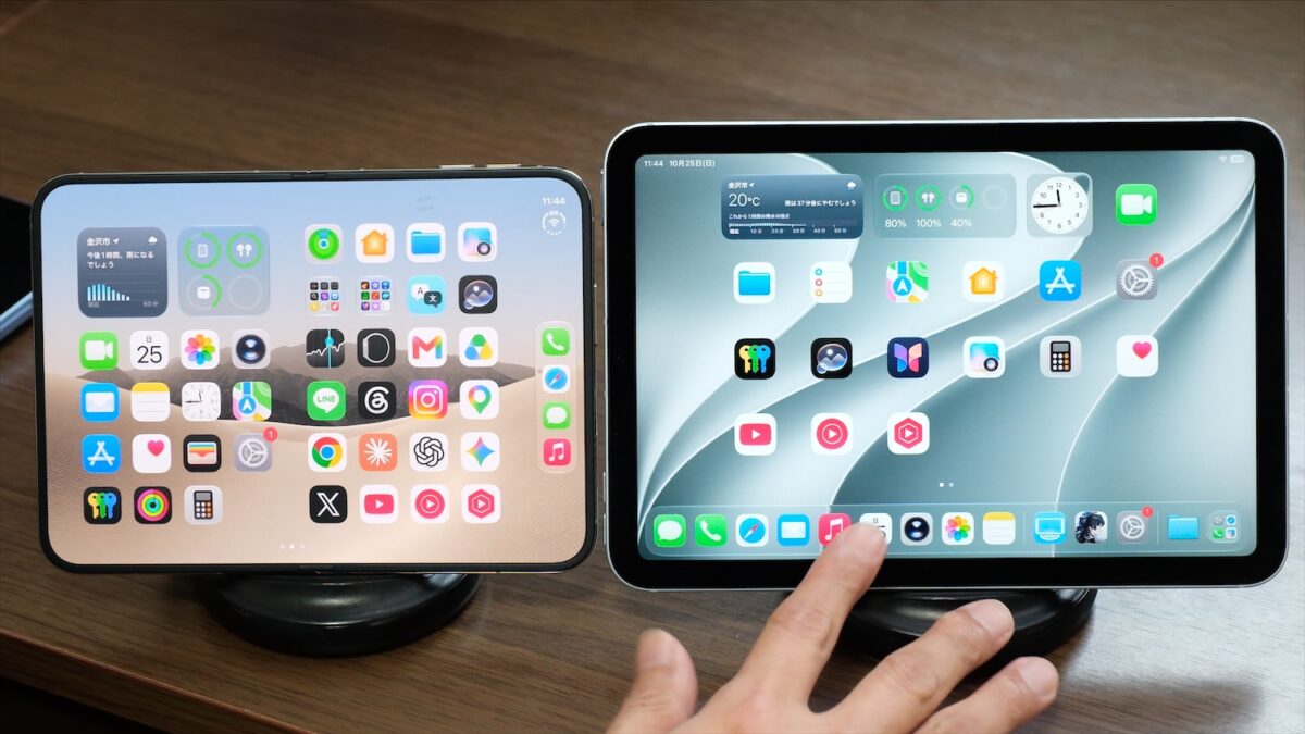 iPhone DuoとiPad miniのホーム画面