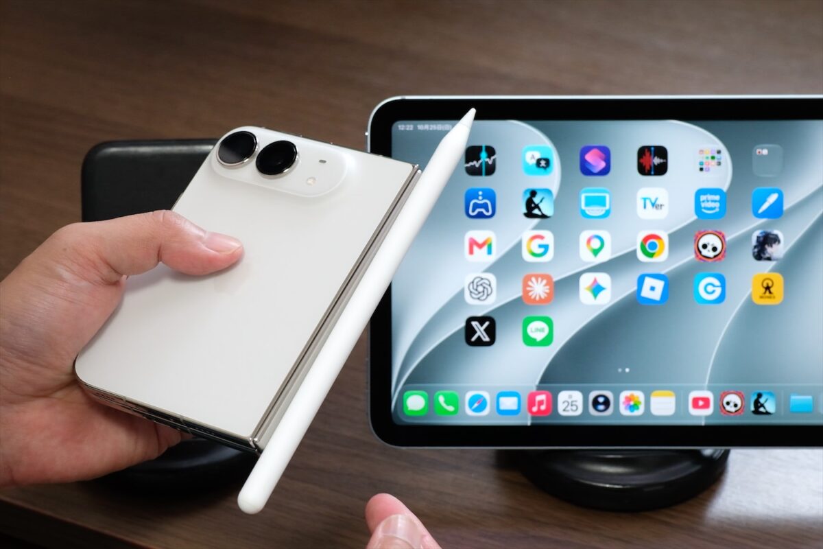 iPhone DuoにくっつけたApple Pencil