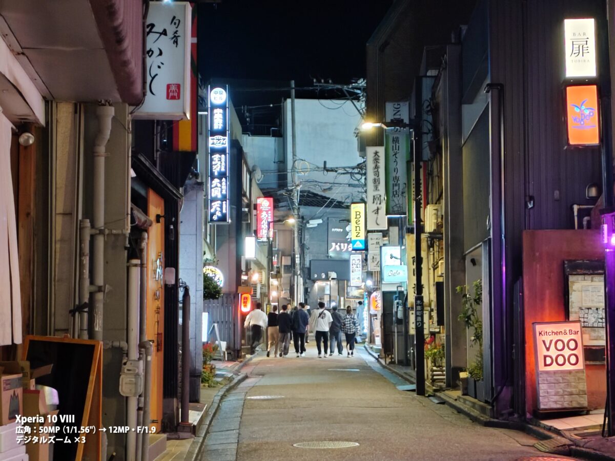 作例 夜の路地